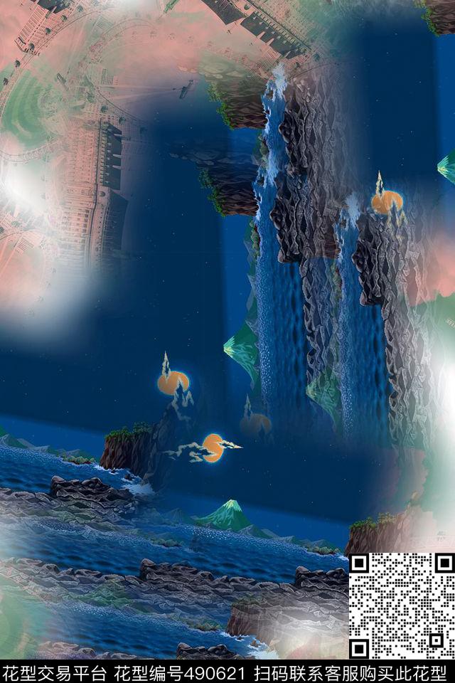 大牌时尚混搭数码印花华亿平台下载（图片编号: 490621） - 瓦栏（Walan）