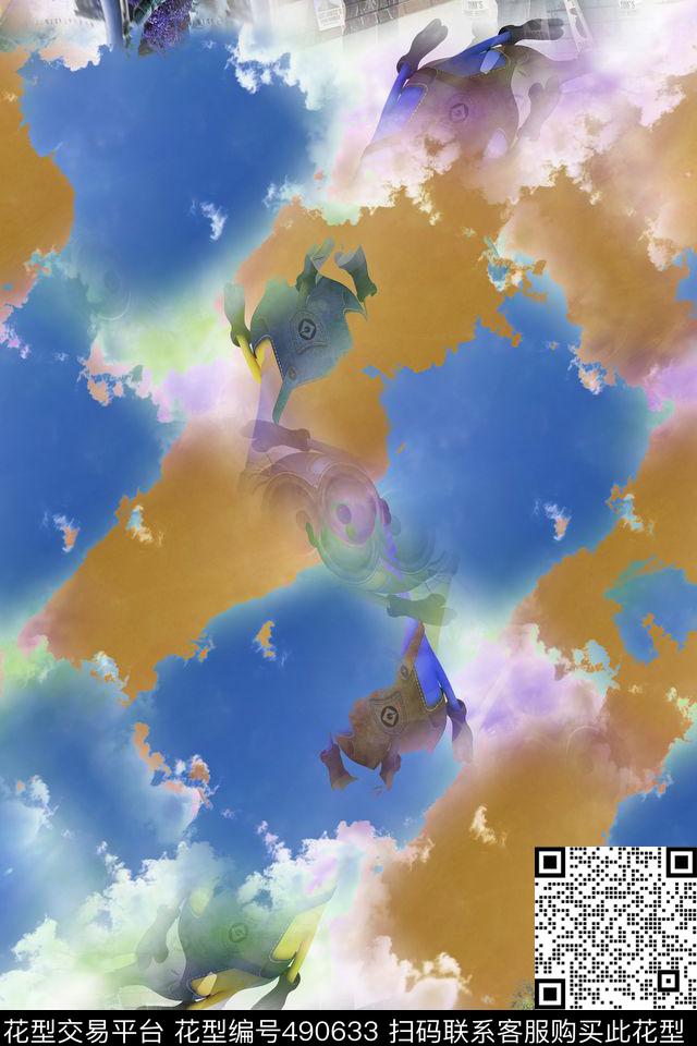 大牌混搭时尚数码印花华亿平台下载（图片编号: 490633） - 瓦栏（Walan）