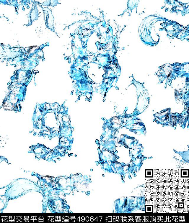 动感立体数字数码印花华亿平台下载（图片编号: 490647） - 瓦栏（Walan）