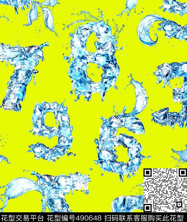 动感立体数字数码印花华亿平台下载（图片编号: 490648） - 瓦栏（Walan）