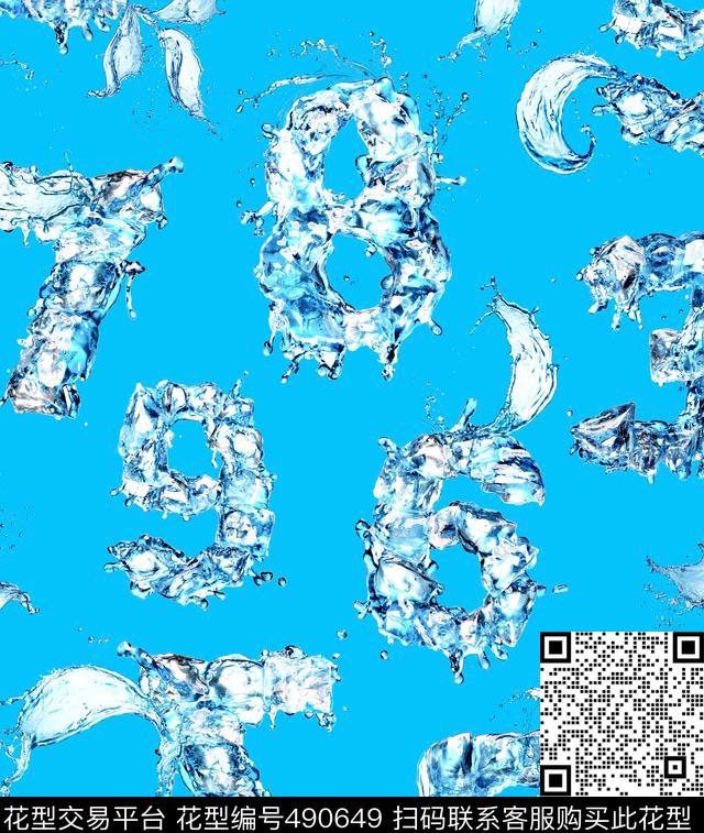动感立体数字数码印花华亿平台下载（图片编号: 490649） - 瓦栏（Walan）