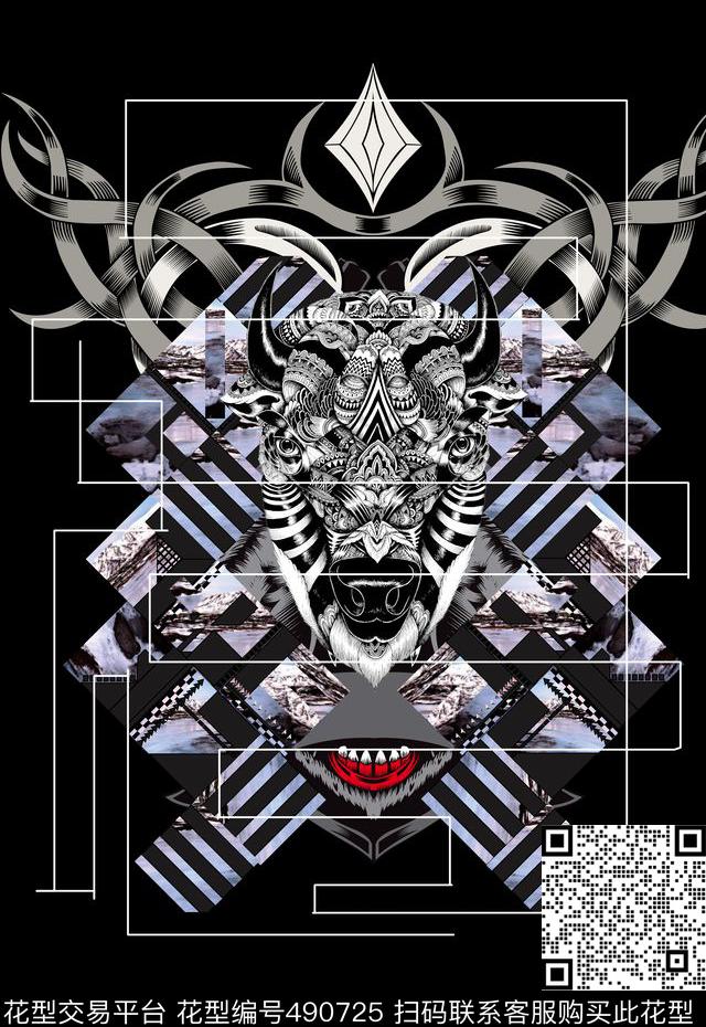 T恤卫衣夹克潮流时尚空间定位印花数码印花华亿平台下载（图片编号: 490725） - 瓦栏（Walan）