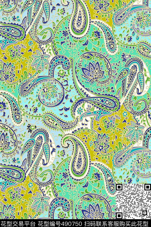 波西米亚风火腿纹女装传统印花华亿平台下载（图片编号: 490750） - 瓦栏（Walan）