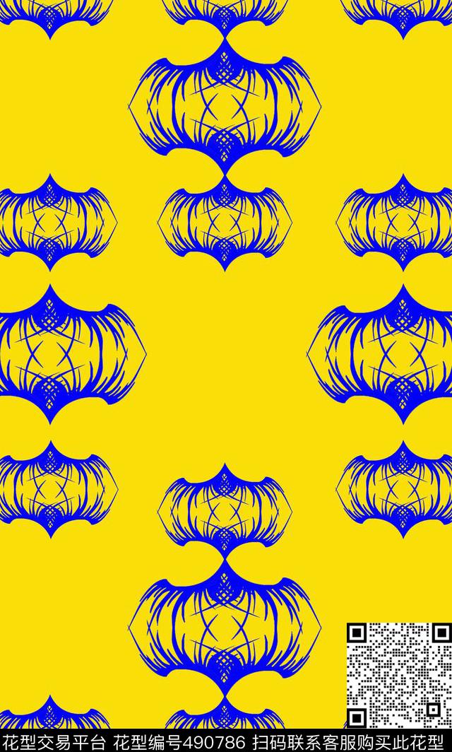 简单时尚大气数码印花华亿平台下载（图片编号: 490786） - 瓦栏（Walan）