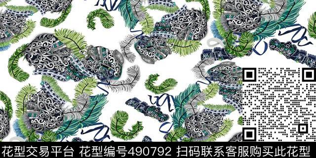 欧美巴洛克金属数码印花华亿平台下载（图片编号: 490792） - 瓦栏（Walan）