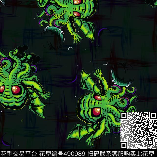 动物花朵几何数码印花华亿平台下载（图片编号: 490989） - 瓦栏（Walan）