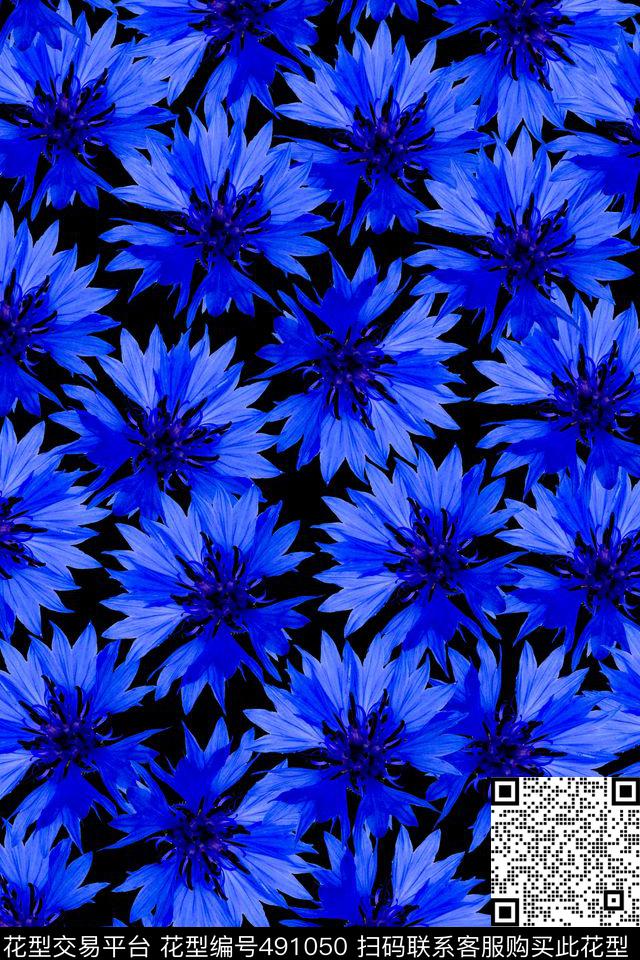 抽象花卉碎花数码印花华亿平台下载（图片编号: 491050） - 瓦栏（Walan）