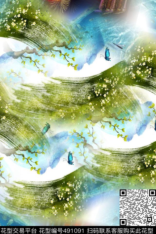 变态男女清爽自然数码印花华亿平台下载（图片编号: 491091） - 瓦栏（Walan）