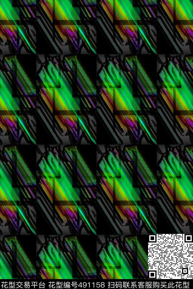 科幻光影时尚数码印花华亿平台下载（图片编号: 491158） - 瓦栏（Walan）