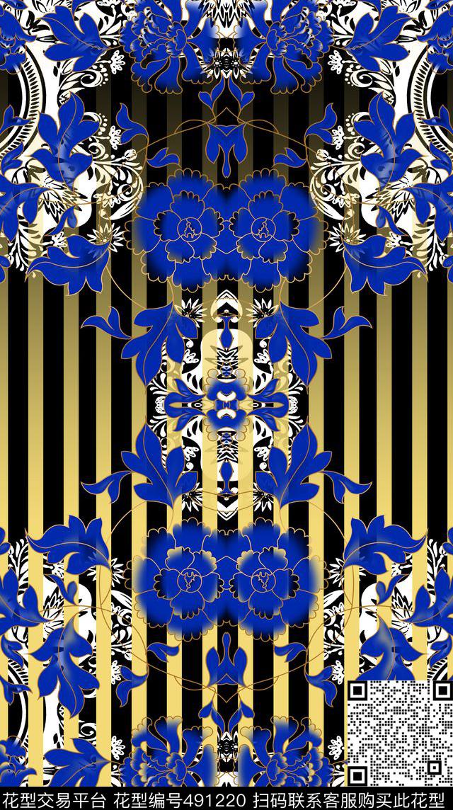 民族格调花纹数码印花华亿平台下载（图片编号: 491220） - 瓦栏（Walan）