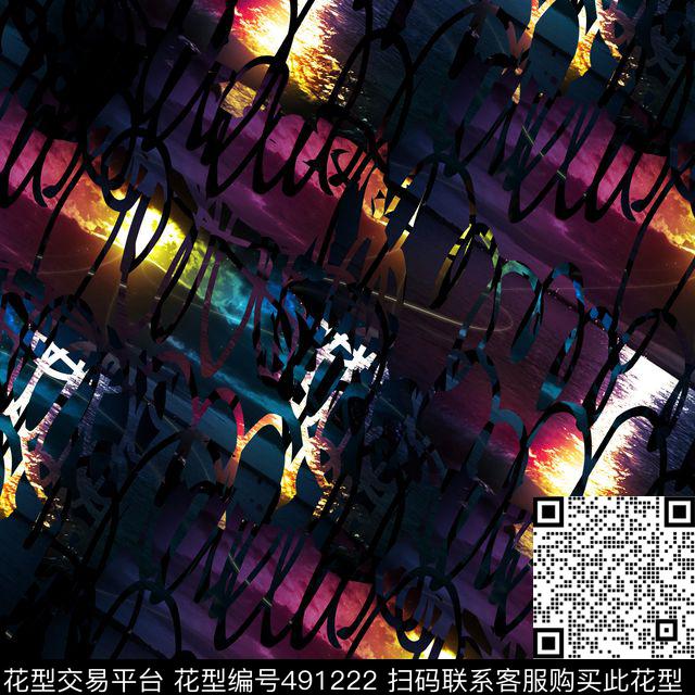 复古光影夹克华亿平台数码印花华亿平台下载（图片编号: 491222） - 瓦栏（Walan）