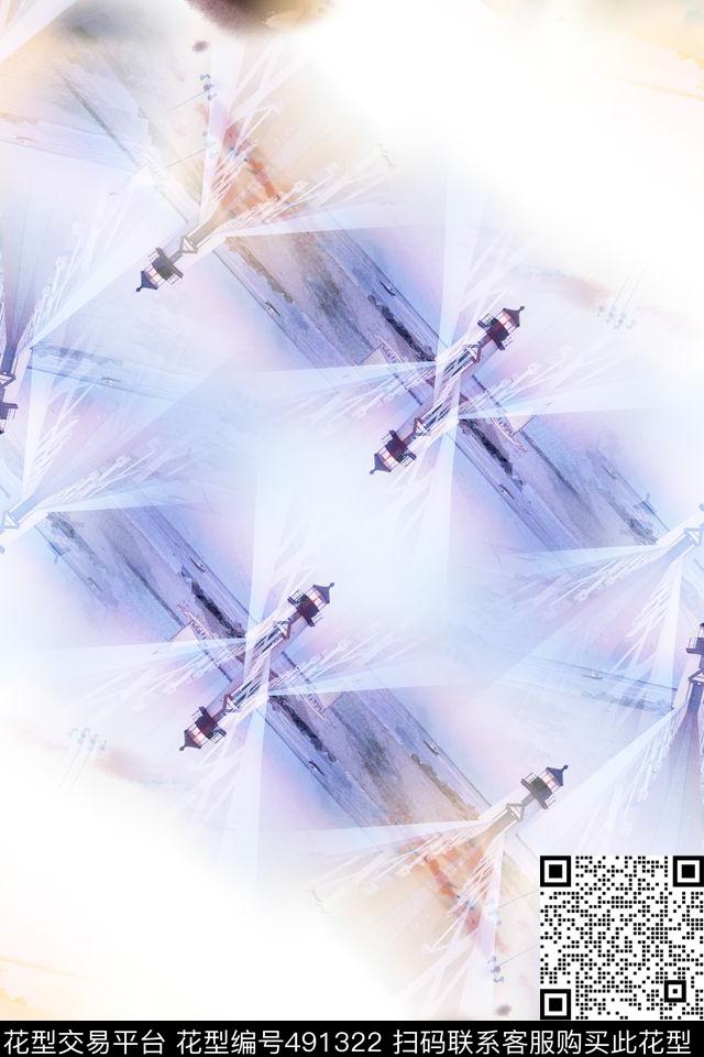 时尚大牌混搭数码印花华亿平台下载（图片编号: 491322） - 瓦栏（Walan）