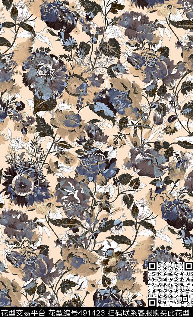 窗帘布家纺欧美流行潮流时尚数码印花华亿平台下载（图片编号: 491423） - 瓦栏（Walan）