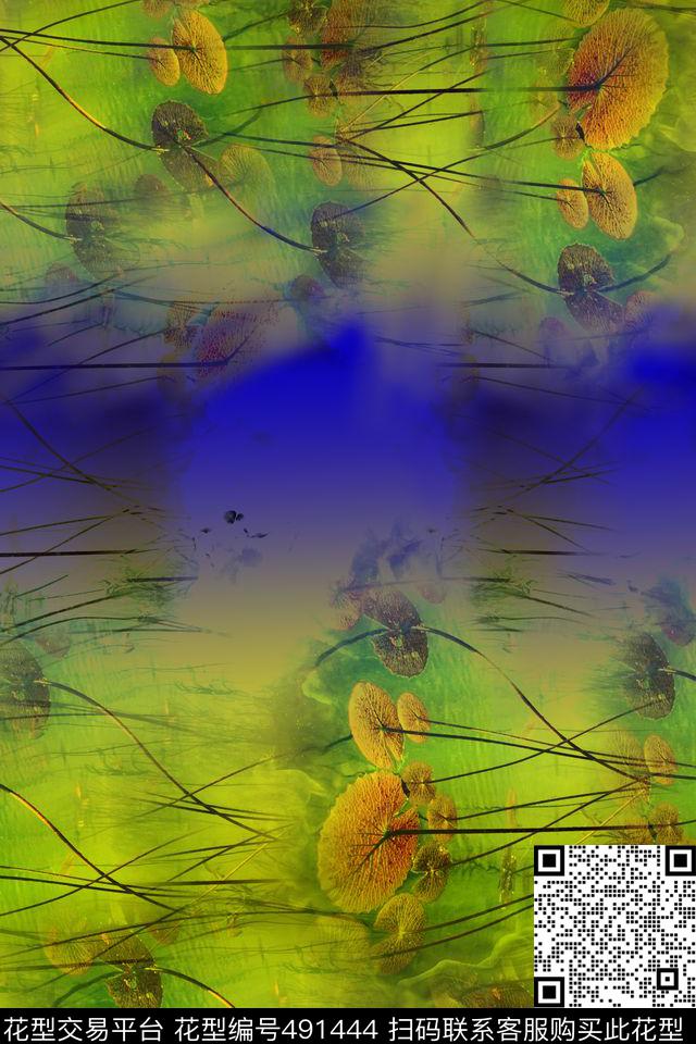 花卉大牌时尚数码印花华亿平台下载（图片编号: 491444） - 瓦栏（Walan）