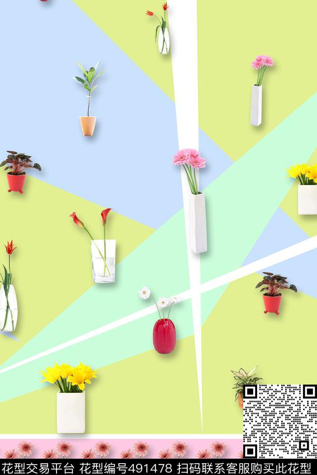 花卉简约陶瓷数码印花华亿平台下载（图片编号: 491478） - 瓦栏（Walan）