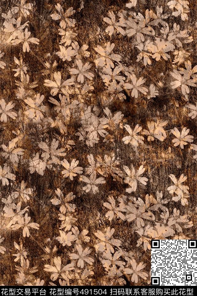 复古小碎花衬衫数码印花华亿平台下载（图片编号: 491504） - 瓦栏（Walan）