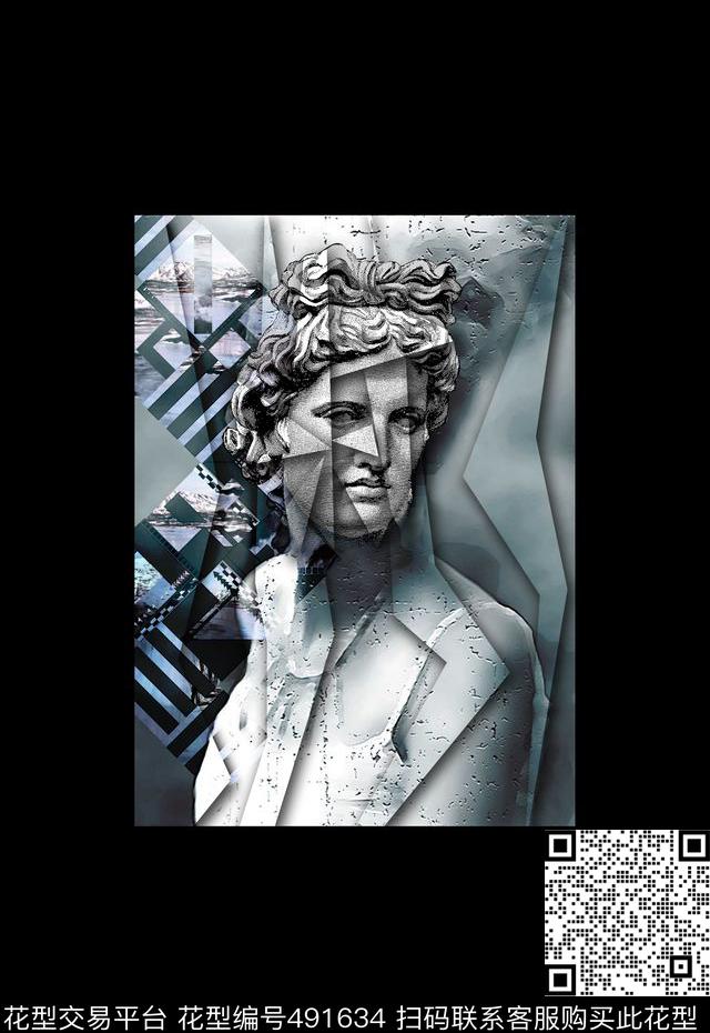 T恤卫衣夹克潮流时尚拼接男装印花数码印花华亿平台下载（图片编号: 491634） - 瓦栏（Walan）