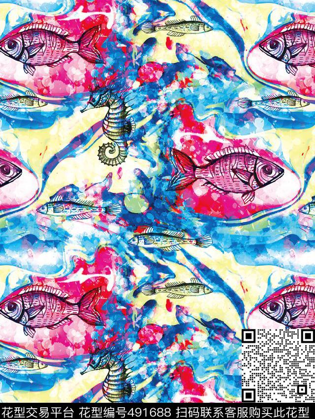 时尚数码1色数码印花华亿平台下载（图片编号: 491688） - 瓦栏（Walan）