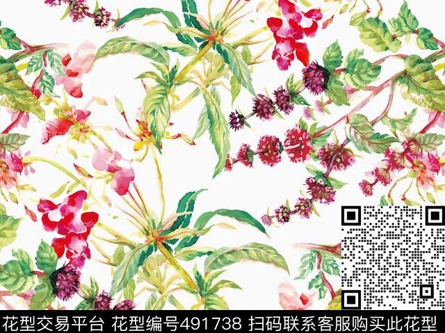 时尚数码1色数码印花华亿平台下载（图片编号: 491738） - 瓦栏（Walan）