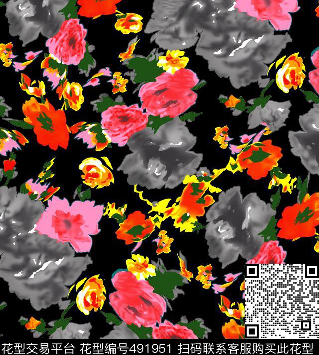 几何字母扎染华亿平台传统印花华亿平台下载（图片编号: 491951） - 瓦栏（Walan）