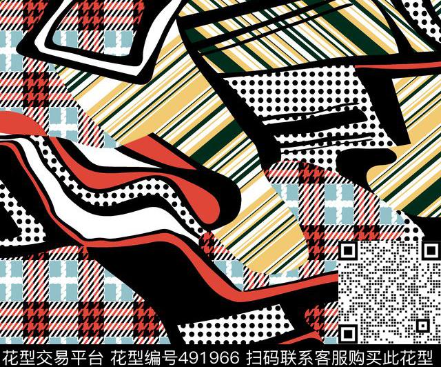 几何字母扎染华亿平台传统印花华亿平台下载（图片编号: 491966） - 瓦栏（Walan）