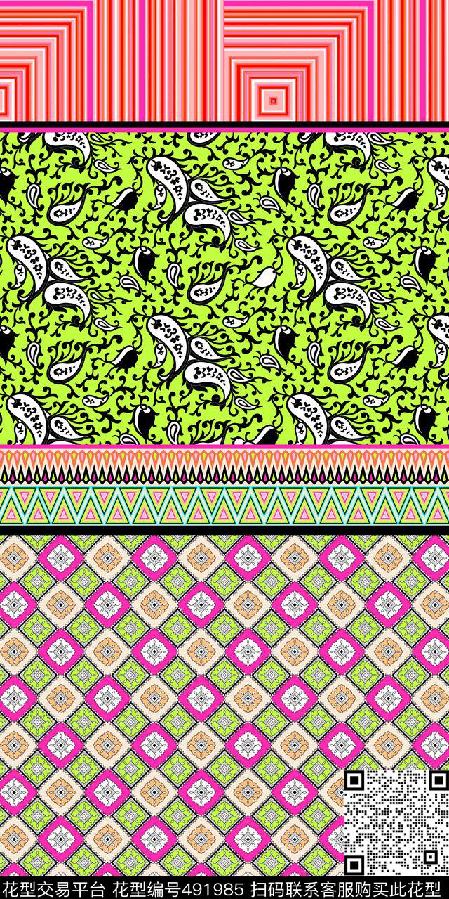 民族风波西米亚风佩斯利传统印花华亿平台下载（图片编号: 491985） - 瓦栏（Walan）