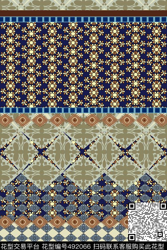 定位民族风定位花传统印花华亿平台下载（图片编号: 492066） - 瓦栏（Walan）