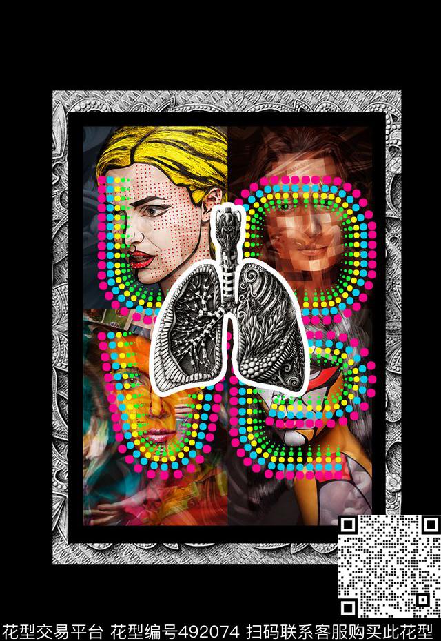 T恤卫衣夹克潮流时尚定位创意写实数码印花华亿平台下载（图片编号: 492074） - 瓦栏（Walan）