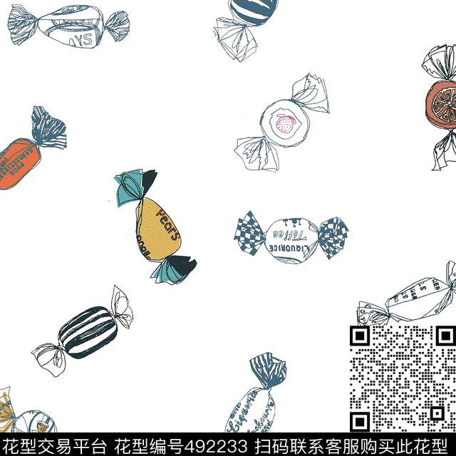 小清新糖果儿童数码印花华亿平台下载（图片编号: 492233） - 瓦栏（Walan）