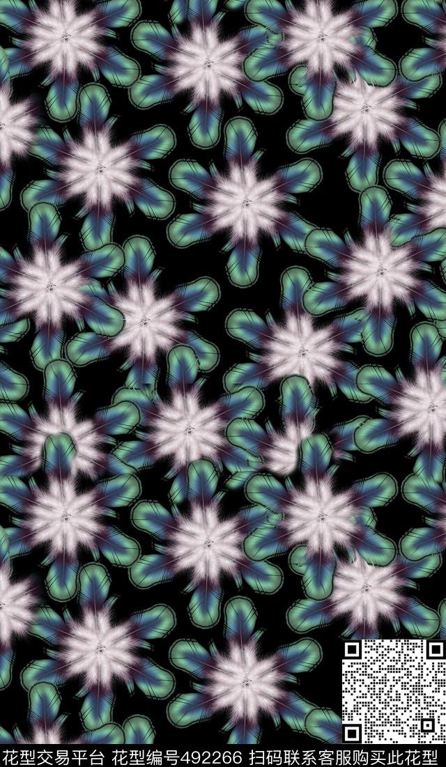 时尚羽毛星星数码印花华亿平台下载（图片编号: 492266） - 瓦栏（Walan）