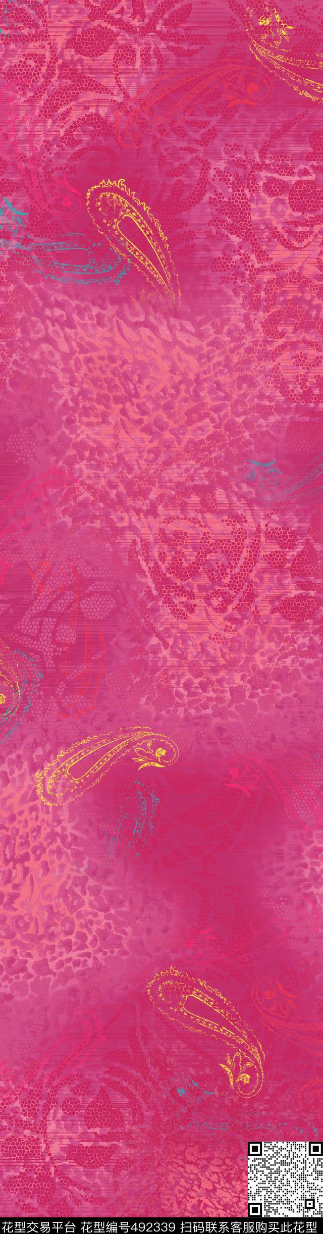 时尚花卉火腿纹数码印花华亿平台下载（图片编号: 492339） - 瓦栏（Walan）