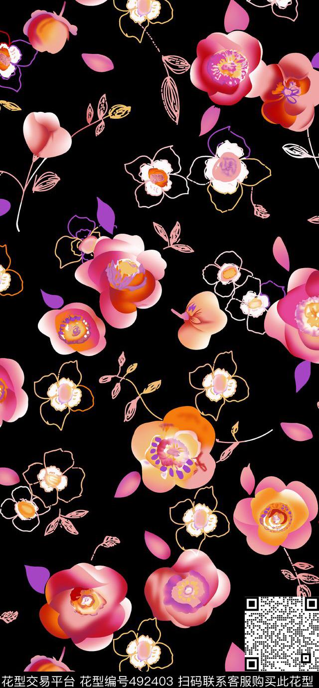 简约中国风流行数码印花华亿平台下载（图片编号: 492403） - 瓦栏（Walan）