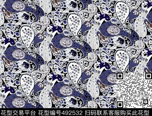 几何字母扎染华亿平台传统印花华亿平台下载（图片编号: 492532） - 瓦栏（Walan）