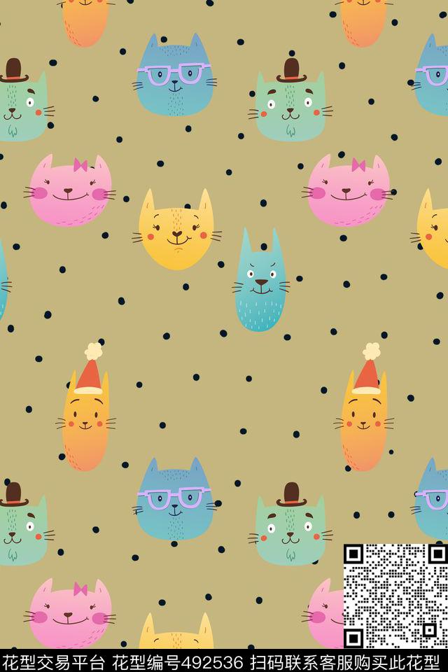 卡通小动物插画可爱传统印花华亿平台下载（图片编号: 492536） - 瓦栏（Walan）