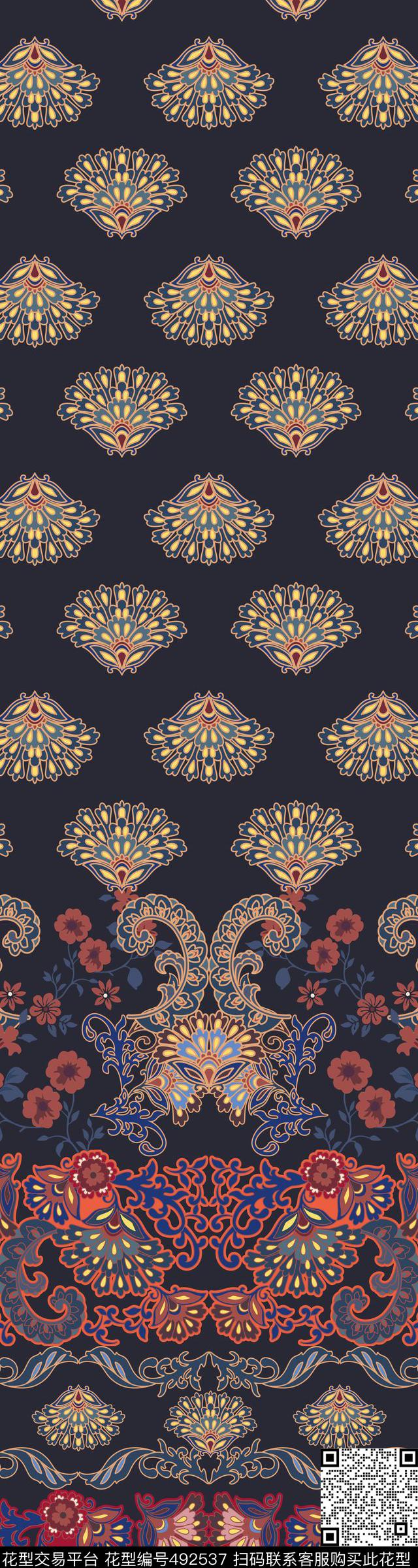 复古定位秋冬女装传统印花华亿平台下载（图片编号: 492537） - 瓦栏（Walan）