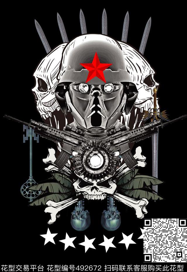 潮流时尚T恤卫衣夹克男装复古印花数码印花华亿平台下载（图片编号: 492672） - 瓦栏（Walan）