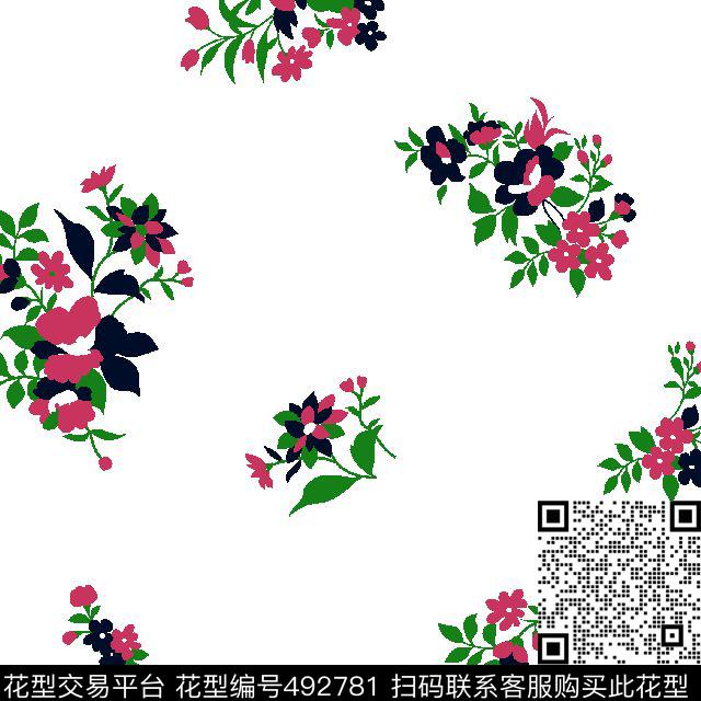 花朵花卉清爽小碎花传统印花华亿平台下载（图片编号: 492781） - 瓦栏（Walan）