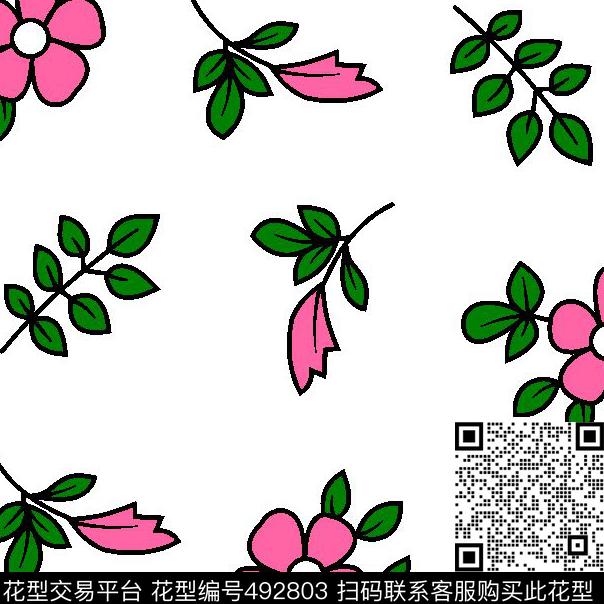 清爽小碎花裙子传统印花华亿平台下载（图片编号: 492803） - 瓦栏（Walan）