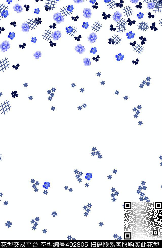 定位服装花卉数码印花华亿平台下载（图片编号: 492805） - 瓦栏（Walan）