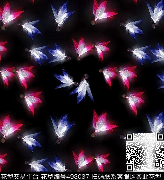 男装衬衫彩色羽毛、毽子、线条、条纹男装衬衫栏数码印花华亿平台下载（图片编号: 493037） - 瓦栏（Walan）