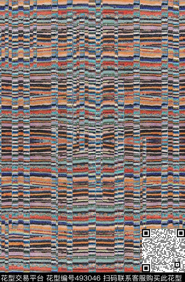 时尚波浪纹条纹数码印花华亿平台下载（图片编号: 493046） - 瓦栏（Walan）