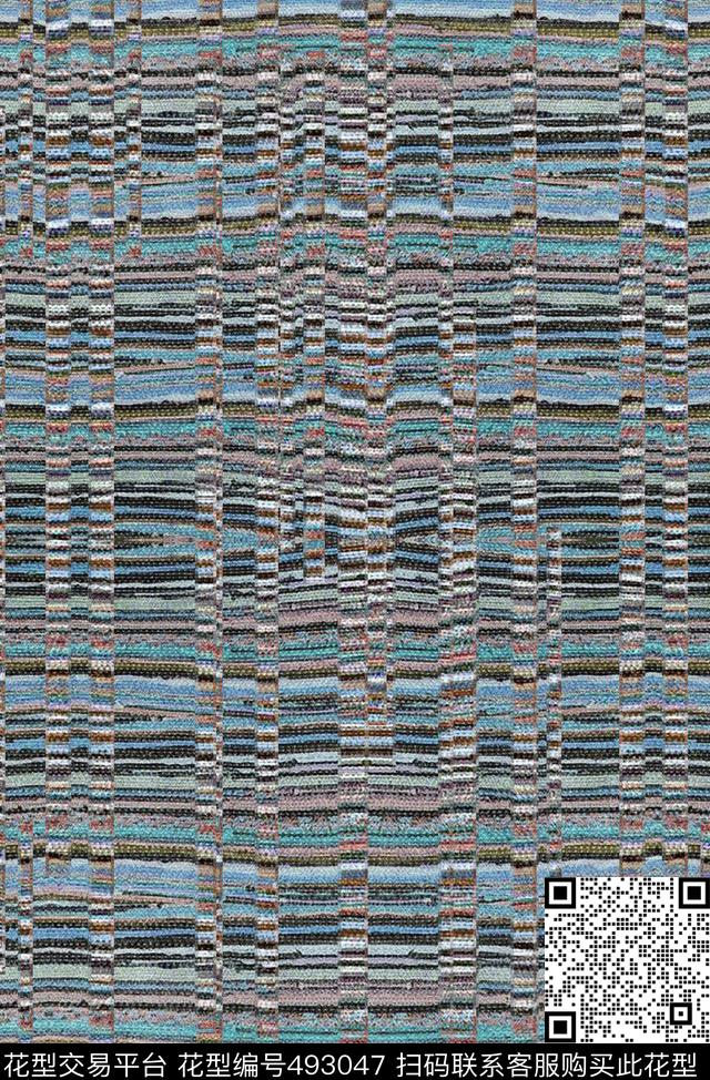 时尚波浪纹条纹数码印花华亿平台下载（图片编号: 493047） - 瓦栏（Walan）