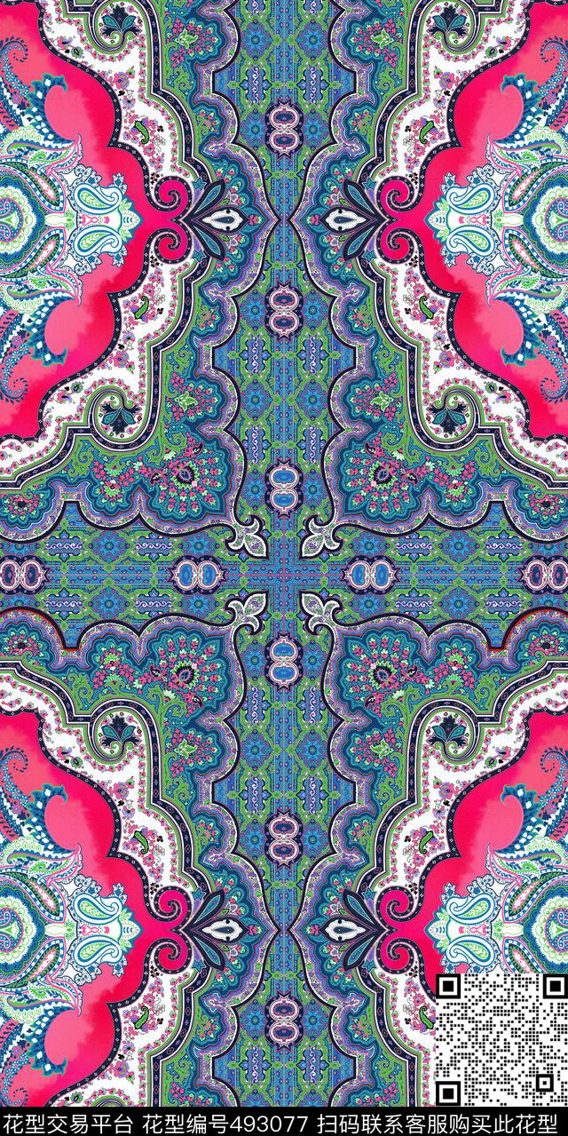 火腿纹民族风女装传统印花华亿平台下载（图片编号: 493077） - 瓦栏（Walan）