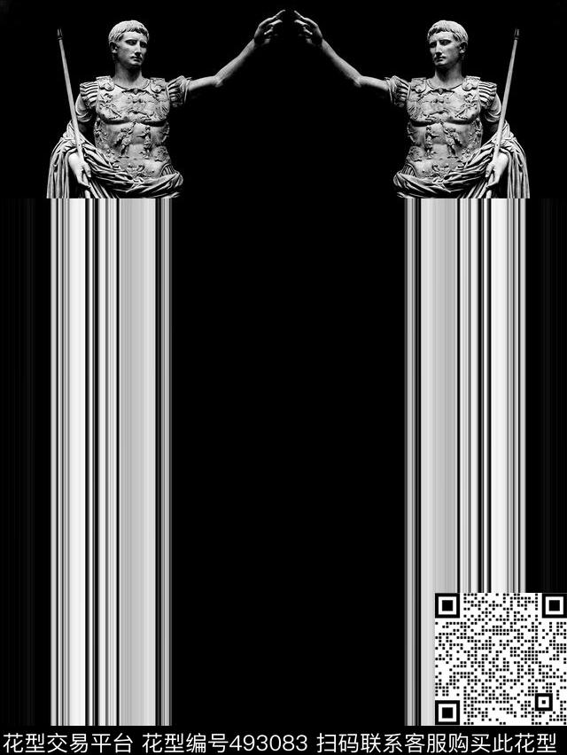 t恤华亿平台潮流雕像数码印花华亿平台下载（图片编号: 493083） - 瓦栏（Walan）