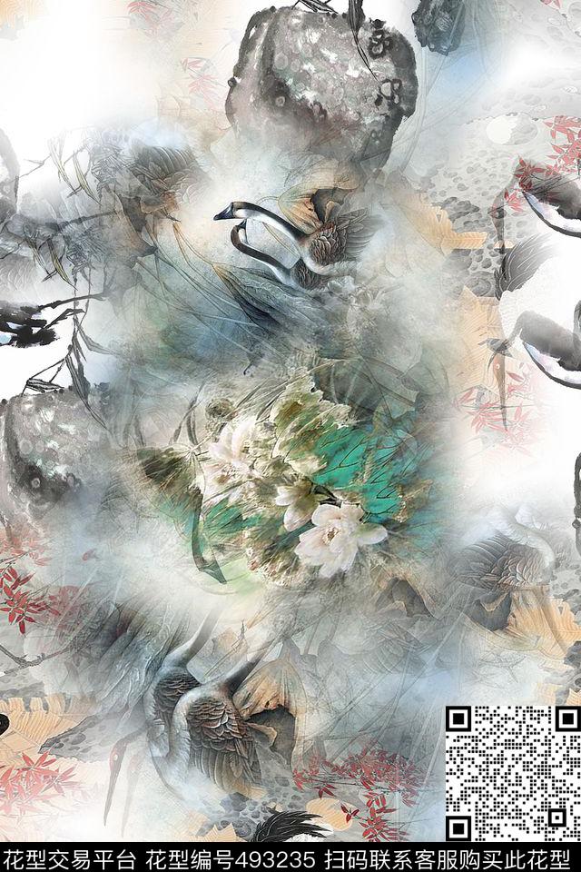 时尚民族风中国风数码印花华亿平台下载（图片编号: 493235） - 瓦栏（Walan）