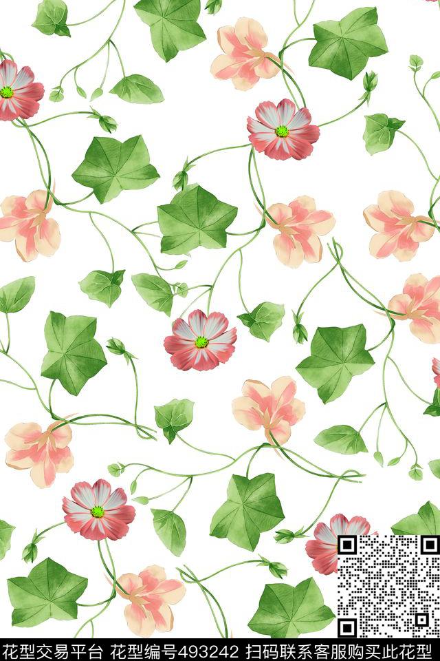 小碎花时尚简约数码印花华亿平台下载（图片编号: 493242） - 瓦栏（Walan）