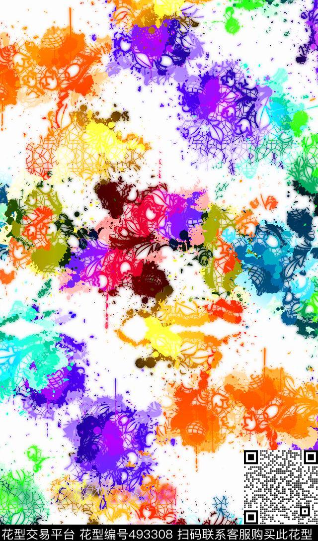 鲜艳色彩时尚数码印花华亿平台下载（图片编号: 493308） - 瓦栏（Walan）