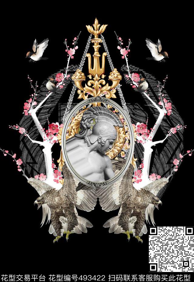 T恤卫衣夹克潮流时尚定位罗马雕塑数码印花华亿平台下载（图片编号: 493422） - 瓦栏（Walan）