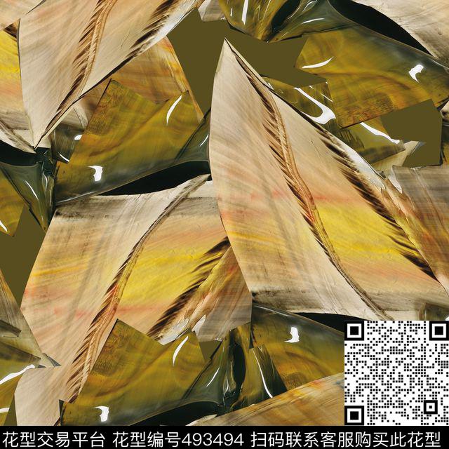 潮流复古抽象数码印花华亿平台下载（图片编号: 493494） - 瓦栏（Walan）