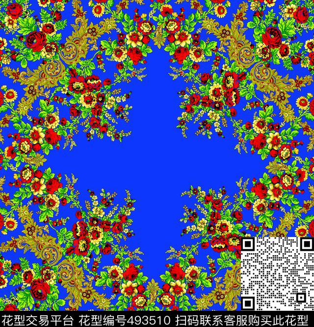 欧美大气高档传统印花华亿平台下载（图片编号: 493510） - 瓦栏（Walan）